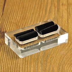 Plastic Plastic Ring Displays, with Velvet, 69x39x20mm