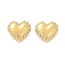 Золотой 304 из нержавеющей стали бусы, сердце, золотые, 7x8x4 мм, отверстие : 1.3 мм