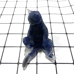 Кианит Оргонит кошка натуральный кианит смола украшения для офиса домашний стол украшения, 65x55x85 мм