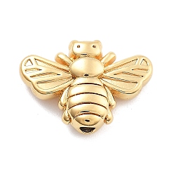 Настоящее золото 18K 304 из нержавеющей стали бусы, вакуумное покрытие pvd, Пчелы, реальный 18 k позолоченный, 10.5x15x4 мм, отверстие : 1.6 мм