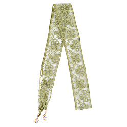 Светло-зеленый Коричневый 1Повязки на голову из полиэстера и хлопка для женщин, оливковый, 1425x46x0.8 мм