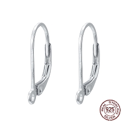 Серебро 925 серьги из серебра из серебра, Leverback серьги, серебряные, 16x9x1.5 мм, отверстие : 1 мм, штифты : 0.8 мм