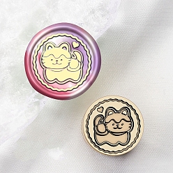 Собака Сургучная печать латунная головка штампа, для сургучной печати, собака, 15x15 мм, отверстие : 7 мм