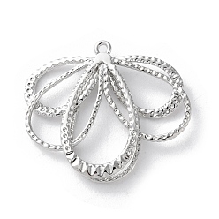 Платина Латунные подвески, без кадмия, без никеля и без свинца, , платина, 26x29x4 мм, отверстие : 1.4 мм