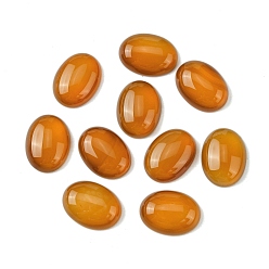 Сэнди Коричневый Натуральный красный агат кабошонов, окрашенная и подогревом, овальные, песчаный коричневый, 16x12x4 мм