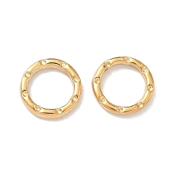 Настоящее золото 18K 304 нержавеющей стали связывающий кольца, текстурированное кольцо, ионное покрытие (ip), реальный 18 k позолоченный, 10x1.7 мм, внутренний диаметр: 7 мм