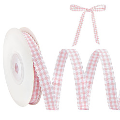 Pink Полиэфирная лента, сетка, розовые, 3/8 дюйм (10 мм)