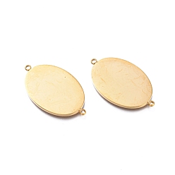 Золотой Ионное покрытие (ip) 304 звенья из нержавеющей стали, штамповка заготовок тегов, зеркальная полировка, овальные, золотые, 30.5x18x1.2 мм, отверстие : 1.5 мм