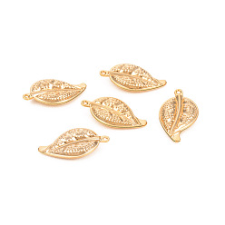 Golden 304 Stainless Steel Pendants, Leaf, Golden, 23.8x13.5x4.2mm, Hole: 1mm