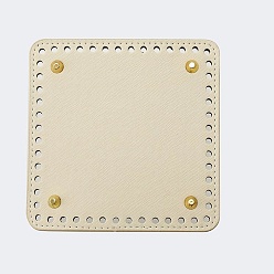 Желтая Старая Ткань  Дно сумки из искусственной кожи, со сплавочной фурнитурой, для самостоятельного изготовления вязаной крючком сумки, старое кружево, 150x150 мм