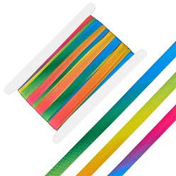 Coloré Ruban de polyester de 25m, pour rideau bricolage artisanat accessoires de couture, avec carte d'affichage en carton, colorées, 5/8 pouces (15 mm)
