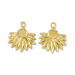 Золотой Вакуумное покрытие pvd 304 подвески-кабошоны из нержавеющей стали, цветок, золотые, лоток : 6 мм, 24x20.5x2 мм, отверстие : 2.2 мм