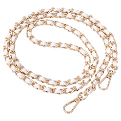 Белый 1ремешок для сумки из искусственной кожи и сплава, с поворотными застежками, для аксессуаров для замены сумок, золотые, белые, 123x0.8x0.45 см