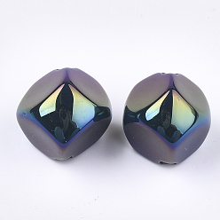Null Opake Legierung Perlen, ab Farbe plattiert, facettiert, Vieleck, null, 19x18x20 mm, Bohrung: 3 mm