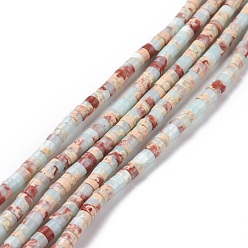 Imperial Jasper Synthetic Imperial Jasper Bead Strands, Flat Round, 4x2mm, Hole: 1mm, about 169pcs/strand, 14.96''(38cm)