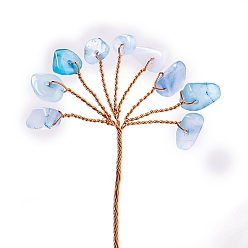 Аквамарин Украшения из натурального аквамарина, украшения для домашнего офиса, цветок, золотые, 120 мм