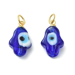 Hamsa Hand Ручной зла подвески бусины глаз, hamsa hand charms, 16~17x10x5~5.5 мм, отверстие : 3.5 мм