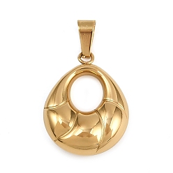 Teardrop 304 подвески из нержавеющей стали, ионное покрытие (ip), реальный 18 k позолоченный, слеза, 23.5x18x7.5 мм, отверстие : 5.5x2.5 мм