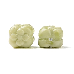 Yellow Green Opaque Epoxy Resin Beads, Clover, Yellow Green, 10x9x8mm, Hole: 1.2mm