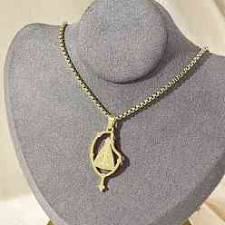 Настоящее золото 18K 201 ожерелья-цепочки с подвесками из нержавеющей стали Nossa senhora aparecida Virgin, реальный 18 k позолоченный, 23.39 дюйм (59.4 см)