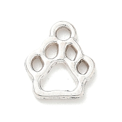 Paw Print Сплавочные подвески тибетского стиля, брелоки из серии "Собаки", античное серебро, отпечаток лапы, 13x11x1.5 мм, отверстие : 2 мм