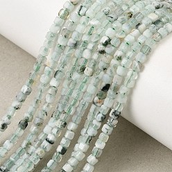 Tree Agate Natural Tree Agate Beads Strands, Faceted Table Cut Cube, 2.5x2.5x2.5mm, Hole: 0.8mm, about 166pcs/strand, 15.55''(39.5cm)