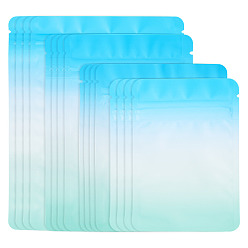 Небесно-голубой 100 шт. 4 стили пакеты с застежкой-молнией для животных, прямоугольные, градиент цвета, голубой, 99~150x70~105x0.1 мм, 25 шт / стиль