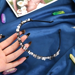 Rutilated Кварц Резинки для волос из натурального рутилированного кварца, аксессуары для волос для женщин и девочек, 150x130x10 мм