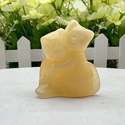 Джаспер Натуральные яшмовые скульптурные украшения, для украшения стола домашнего офиса, кошка, 40 мм