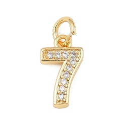 Настоящее золото 18K Латунные микропаве прозрачные кубические циркониевые подвески, число, долговечный, без кадмия и без свинца, стойки покрытие, с целью перехода в кольце, реальный 18 k позолоченный, 12x7x1.8 мм, отверстие : 3.4 мм