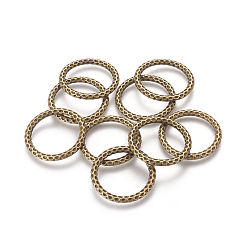 Antique Bronze Tibetan Style Linking Rings, Ronedelle, Antique Bronze, Lead Free & Cadmium Free & Nickel Free, 36.5x36.5x4mm