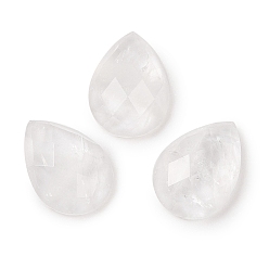 Хрусталь Кабошоны из натурального кварца и горного хрусталя, слеза, граненые, класс А, 18x13x5 мм