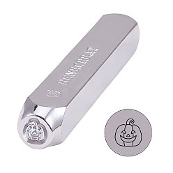 Iron Iron Metal Stamps, for Imprinting Metal, Plastic, Wood, Leather, Pumpkin, 65.5x10mm
