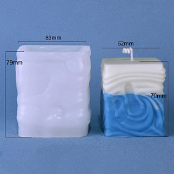 Белый Нестандартные формы для свечей из пищевого силикона своими руками, для изготовления свечей, белые, 83x83x79 мм