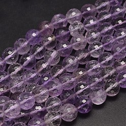 Ametrine Faceted Natural Ametrine Round Bead Strands, 12mm, Hole: 1mm, about 31pcs/strand, 15 inch