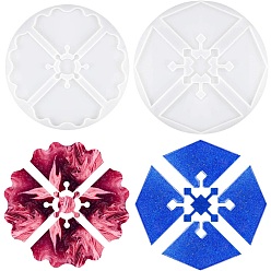 White Silicone Cup Mats Molds, Resin Casting Molds, For UV Resin, Epoxy Resin Jewelry Making, Disposable Plastic Transfer Pipettes and Disposable Latex Finger Cots, White