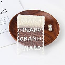 Слово Кружевная отделка с вышивкой из полиэстера, аксессуары для одежды, белье, слово, 2-3/4 дюйм (70 мм), 30 ярдов