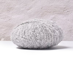 Гейнсборо Пряжа из шерсти и полиэстера, для ткачества, вязание крючком, светло-серые, 0.5 мм, 200м/моток