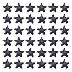 Черный 50шт стеклянные бусины, чувствительные к температуре бусины, меняющие цвет, звезда, чёрные, 14.5x16x5 мм, отверстие : 0.7 мм