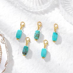 Золотой Акриловые подвесные украшения, прямоугольные, с цинковым сплавом застежками омаров коготь, золотые, 29 мм