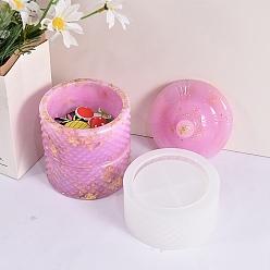 Белый Римские плоские круглые силиконовые формы для хранения своими руками, формы для литья смолы, для уф-смолы, изготовление ювелирных изделий из эпоксидной смолы, белые, 58x112 мм, внутренний диаметр: 86.5 мм