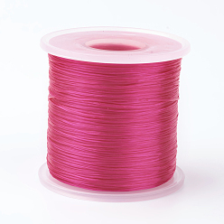 Камелия Японский плоский эластичный хрустальный шнур, эластичная нить для бисера, для изготовления эластичного браслета, камелия, 0.5 мм, около 328.08 ярдов (300 м) / рулон