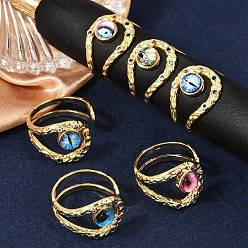 (52) Непрозрачная лаванда Манжеты из латуни с микро паве кубический цирконий для женщин, плоские круглые с глаз, со стеклом, без кадмия, без никеля и без свинца, реальный 18 k позолоченный, разноцветные, внутренний диаметр: 17 мм