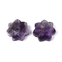 Аметист Курильницы из натурального аметиста, цветок лотоса, держатели благовоний, домашний офис чайхана дзен буддийские принадлежности, 31~33x8~9 мм, отверстие : 2.5~3 мм