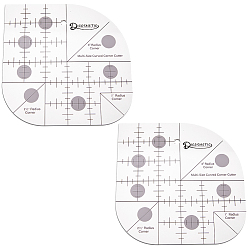 Прозрачный 2 шт. прозрачные акриловые линейки для выравнивания футболок, линейка, для нанесения виниловых и сублимационных рисунков на рубашки, прозрачные, 204x204x2 мм