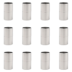 Платина 8шт. латунные магнитные застежки, колонка, для изготовления кожаных браслетов, платина, 20x11 мм