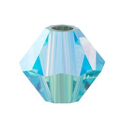 60010 20000 Aqua Bohemica AB 2x Хрустальные бусины preciosa®, чешский хрусталь, биконус(451 69 302 рондель), 60010 20000 аква богемика ab 2x, 4 мм, отверстие : 0.8 мм