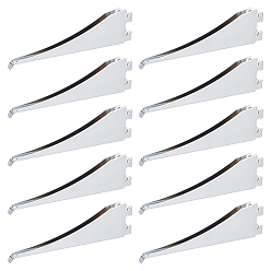 Platinum 12Pcs Iron Shelf Bracket for Slotted Standards, Platinum, 167x45x13mm