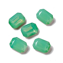 Тихоокеанский Регион Opal Опаловый стиль k9 кабошоны со стеклянными стразами, задние и задние, восьмиугольник прямоугольник, Тихоокеанский опал, 14x10x5.5 мм