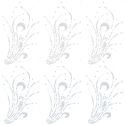 Цветок Стекла исправление горный хрусталь, гладить по аппликациям, аксессуары для костюма, для одежды, , брюки, цветок, 275x160x1.5 мм, 2 цветов, 6 шт / цвет, 12 шт